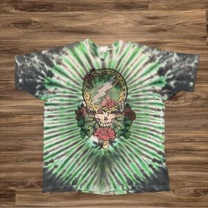 1996 st pattys day Grateful Dead double sided tie dye graphic tee